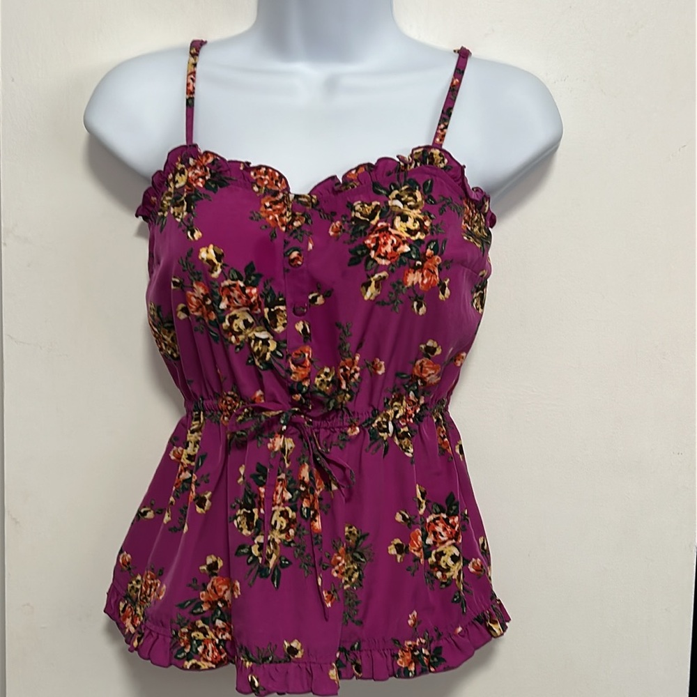 Candie's Floral Dress - Pink and Orange
